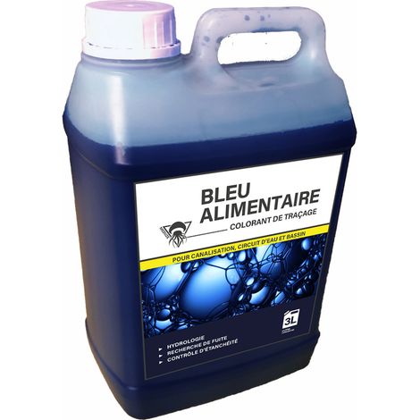 Méduze - Traceur bleu alimentaire 3L - Colorant concentré - Avec bouchon doseur - Multiusages