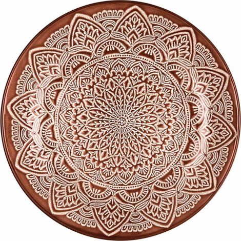 Lot de 6 Assiettes à Dessert "Sahara" 19cm Terracotta (1/4)