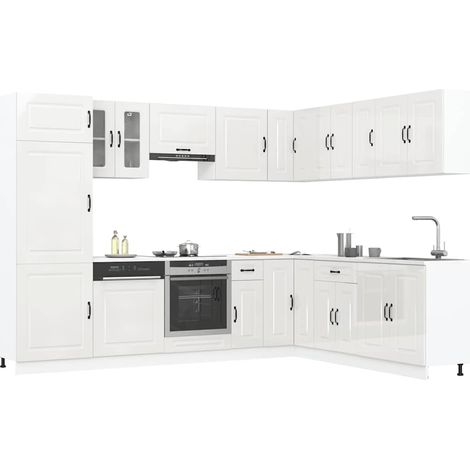 vidaXL Ensemble d'armoires de cuisine 14 pcs Kalmar bois d'ingénierie (1/5)