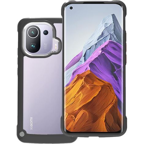 Schutzhülle für Xiaomi Mi 11 Pro, farblos, schwarzer Rahmen, massiv (1/5)