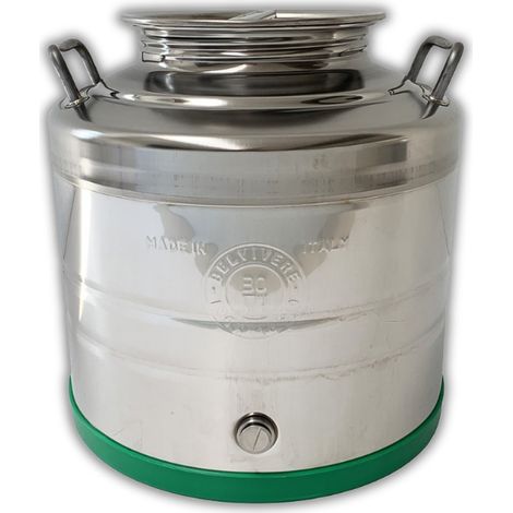 Contenitore fusto bidone per olio in acciaio inox saldato - 30 lt. (1/4)