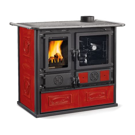 Stufa cucina a legna nordica rosa liberty bordeaux dx - Nordica (1/2)