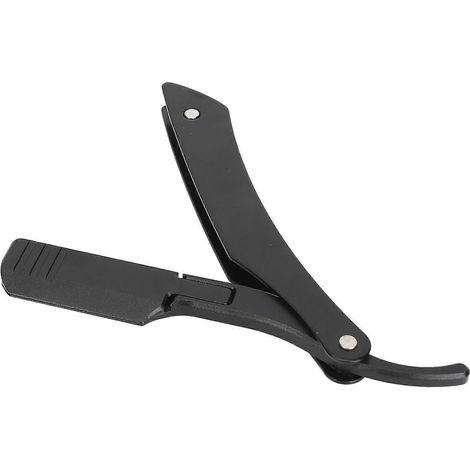 Tondeuse à barbe pliable, coupe nette et précise, structure stable en métal, tondeuse manuelle droite pour hommes (1/5)