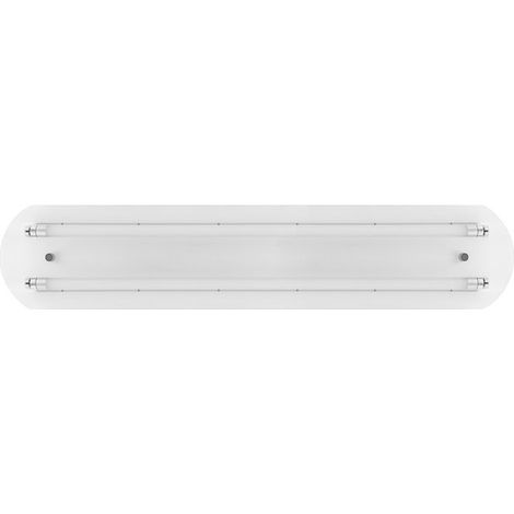 Plafón Jadeíte 2xG13 T8 LED 90cm L.100xAn.22xAl.6cm Blanco