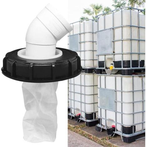 45°Couvercle de Réservoir IBC avec Filtre en Nylon Lavable pour Réservoir d'eau de Pluie IBC 1000 litres,Filtre à Eau de Pluie 165mm (1/5)