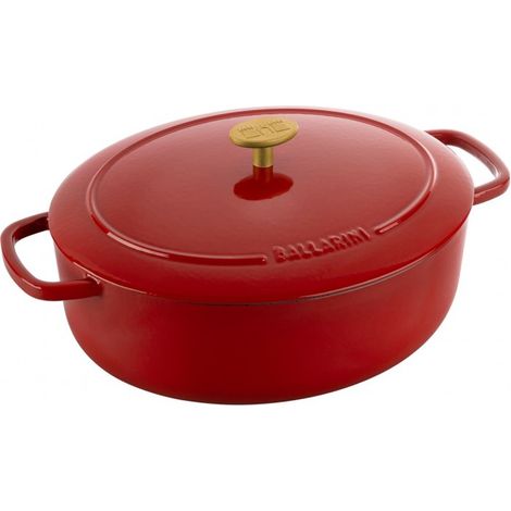 Ballarini Bellamonte Oval Cast Iron Casserole - 4.5 ltr, Red