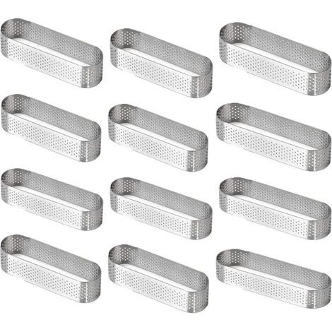12 Pièces Anneau de Gâteau Mousse en Acier Inoxydable, avec caractéristiques : 12PIÈCES, Acier, 304A (1/4)