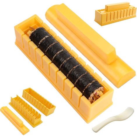 Kit de préparation de sushis – Conception extra-épaisse et allongée pour une forme parfaitement ronde idéal pour les débutants et pour une utilisation en famille à la maison. (1/5)