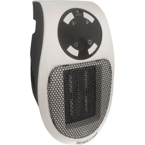 Chauffage d'appoint 900 W, mini convecteur portable avec télécommande, chauffage électrique céramique à 3 niveaux de puissance pour la maison et le bureau - 220 V (1/5)