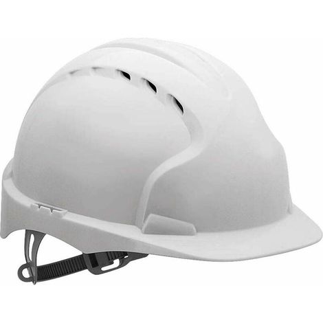Casque Ventilé,Casque de Sécurité Construction avec Sangle 6 Points, Tour de tête réglable, Très Respirant pour Hommes, Femmes - blanc (1/4)