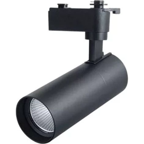 TRADE SHOP - Faretto Led 15w Orientabile Per Binario Monofase Direzionabile Cct Switch Ip20 Fm-15w-3c - Nero (1/3)