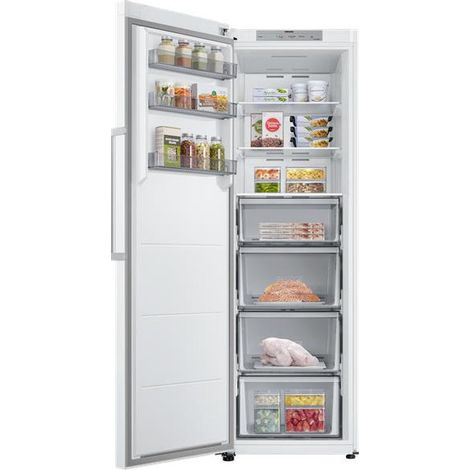 Samsung – Congélateur armoire 323L – Classe E – Dégivrage automatique – Connecté – Dimensions 186 x 59.5 x 69.4 cm – Blanc