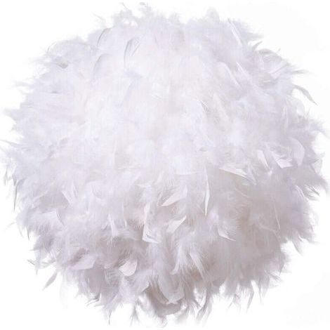 40cm, Abat-jour Plume pour Lumière de Pendentif Lustre de Plafond, Abat-jour pour lampe suspendue ou lampe de table pour Chambre à Coucher (1/4)