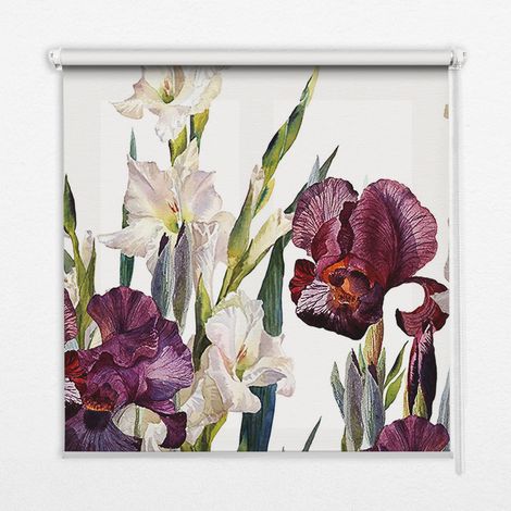 Tenda a Rullo Interna per Finestra - Tenda Filtrante Luce - Tenda Privacy - Tenda Decorativa Rettangolare - Rullo per Interni - (70 cm x 140 cm) - Piccoli fiori