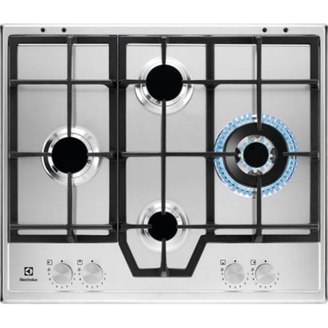 Electrolux KGS64562SX Einbau-Gasherd, Edelstahl, 60 cm, 4 Brenner