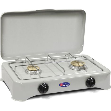 CFParker Fornello a Gas 2 Fuochi Gpl / Metano Grigio mod. 5326G - Fonte di alimentazione: Gpl
