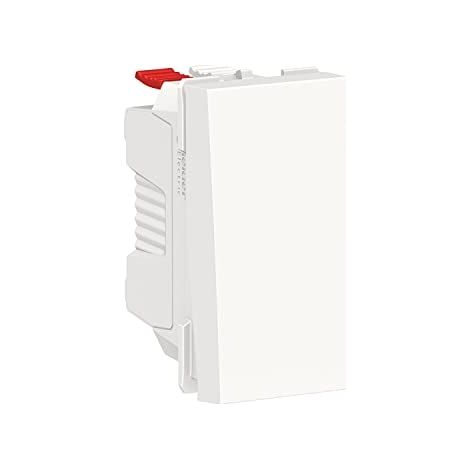 bouton poussoir n°10 à 1 module blanc Unica