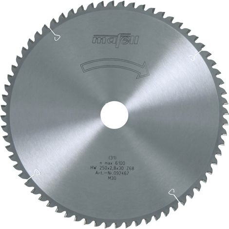 Lama in metallo duro MAFELL 68 denti trapezio cavo 250x2,8 / 2,8x30 mm - 092467