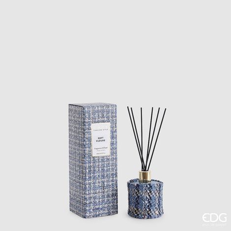 EDG Enzo De Gasperi Profumatore Bottiglia Boucle 200 Ml H 10,5 Cm Soft Clouds Scatola Regalo