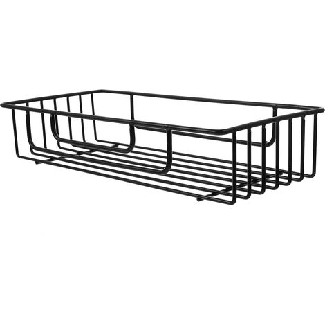 Étagère murale de salle bain INOOMP avec support rangement multifonctionnel et crochets pour brosses (1/5)