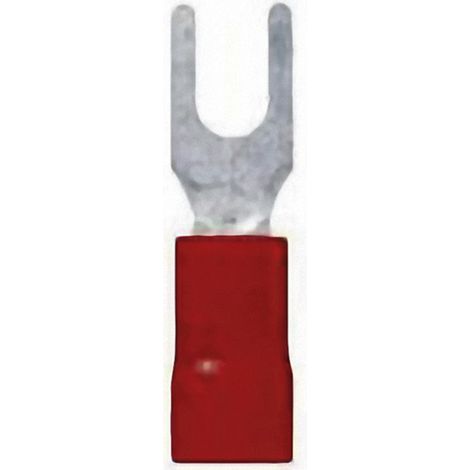 LAPP 63105050 Gabelkabelschuh 0.50 mm² 1.50 mm² Loch-Ø=4.3 mm Teilisoliert Rot 100 St. (1/2)