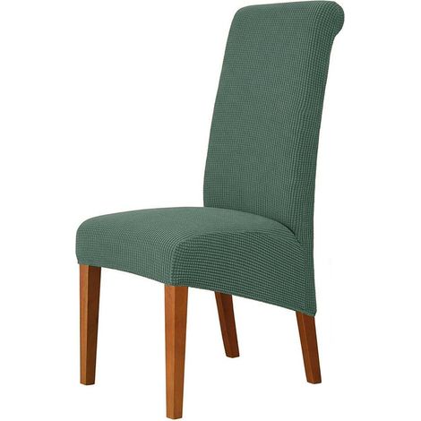 Housses de chaise XL extensibles, lot de 6, vert clair, pour salle à manger (1/5)