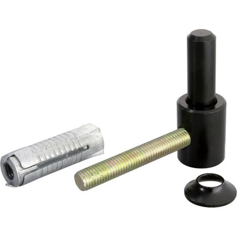 Gond à visser réglable noir M10 – Dimensions 65 x 33 mm – Fixation robuste pour volets et portails – Protection contre corrosion –