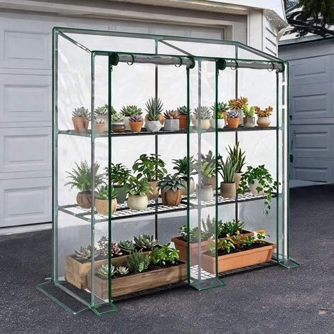 Serre de jardin transparente en acero PVC 143 x 46 x 151 cm (1/5)