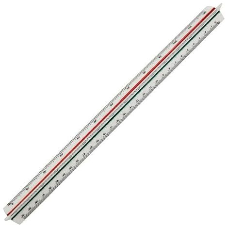 1 righello triangolare da architetto, scala metrica 1:100, 1:200, 1:250, 1:300, 1:400, 1:500, per architetti, studenti, disegnatori e ingegneri