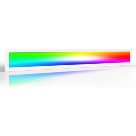 RGB+CCT LED Panel Pro 120x15cm 24W 24V Rahmen weiß (1/5)