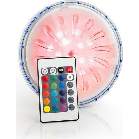Projecteur LED multicolore pour piscine hors-sol 15 couleurs RGB Puissance 1,8 W Télécommande incluse Installation facile - PLED 1 C (1/5)