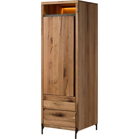 Guardaroba Quercia Selvatica/Cerro naturale oliato 62x67x195 cm montato MONTREUX LUX 135 (1/3)