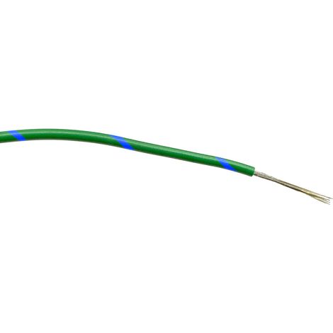 Fil électrique RS PRO BS4808 0,5 mm² 20 AWG, 1 kV c.a., PVC Bleu/Vert, 100m ( Prix pour Bobine de 100 )