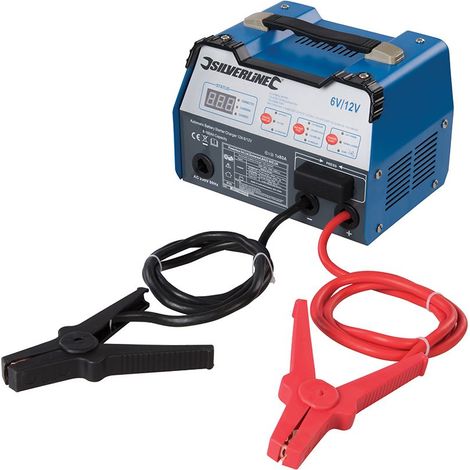 Silverline Battery Charger Automatic & Jump Starter 6V 12V Trickle 12A 8-180AH (1/5)