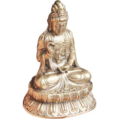 sculpture rétro vintage en laiton représentant Dhyana
