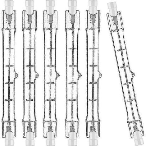 Ampoules halogènes R7S (tubes), 118 mm, 200 W, 230 V, dimmables, lot de 6 (1/5)