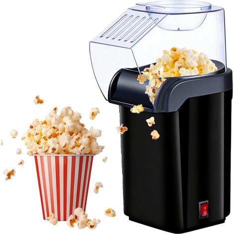 Machine À Pop Corn Machine À Popcorn À Air Chaud, 1200w Air Chaud Sans Gras Huile Popcorn Maker, Machine À Pop-Corn À Air Chaud, Machine Pop Corn Rétro, Fonctionnement À Un Bouton, Prêt En 3 Minutes (1/5)