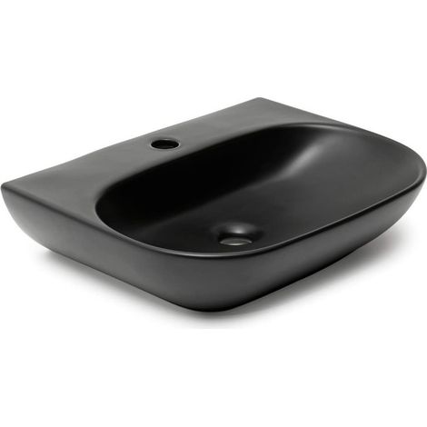 Lavabo SAT Brevis 50x38,5 cm sans trop-plein, noir mat (SATBRE5038RBKM)