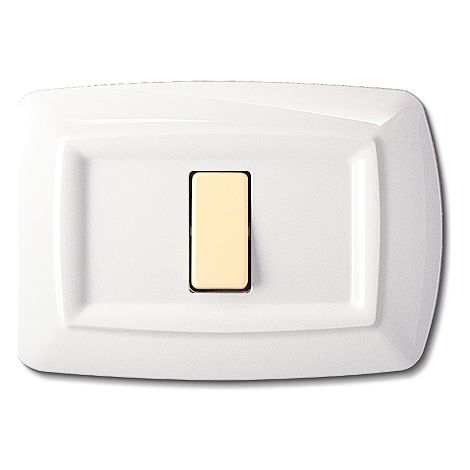 Placca serie Tondò, 1 modulo, plastica, bianco, compatibile con serie BTicino Magic - Elettrocanali ECL2591WH
