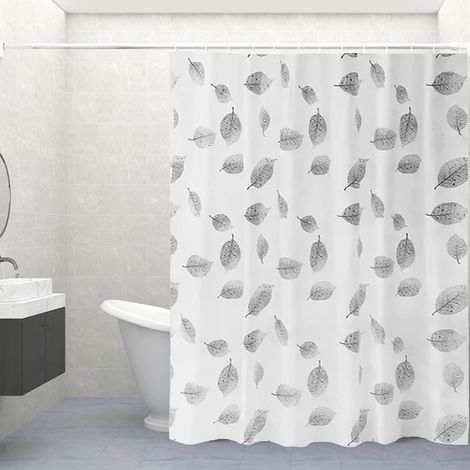 Cortina de ducha lisa y resistente al moho, 180x200 cm, tejido apto para el hogar, el baño o el hotel. (1/5)