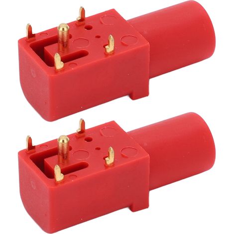Packung mit 2 PCB 4mm Bananensteckern zum Löten, ausgezeichnete elektrische Leitfähigkeit, erhöhte Sicherheit, ideal für Multimeter und Spannungsprüfung, rot. (1/5)