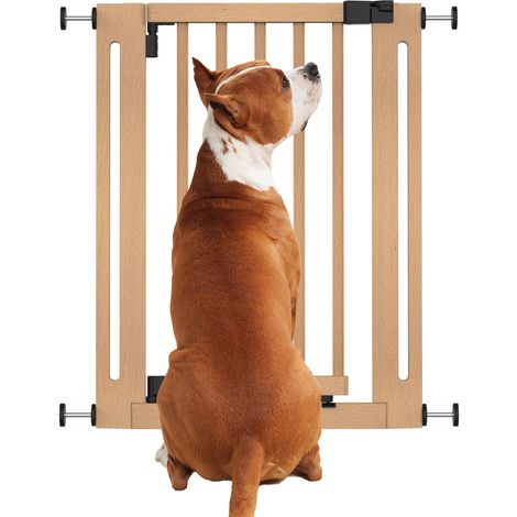 Bettacare Wooden Elegance Dog Gate, Natural, 63cm - 71cm, Pressure Fit Pet Gate for Puppy, Dog and Pet, Easy Installation