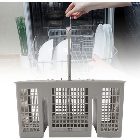 【Cesta para lavar platos】 Recipiente universal y multifuncional para utensilios de cocina y cubiertos, almacenamiento transparente hecho de plástico resistente. (1/5)