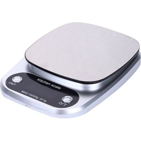Bilancia elettronica per alimenti in acciaio inox per cucina (10 kg/1 g)