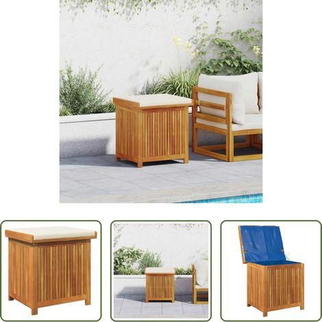Holzkissenbox -  Outdoor-Kissenbox 60x50x61 cm Massivholz Akazie (1/5)