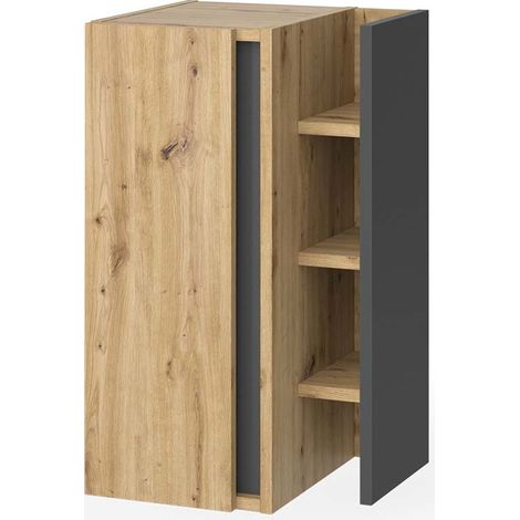 Meuble salle de bain Edelin, Artisan, 35x60cm avec 3 compartiments de rangement, Vicco (1/5)