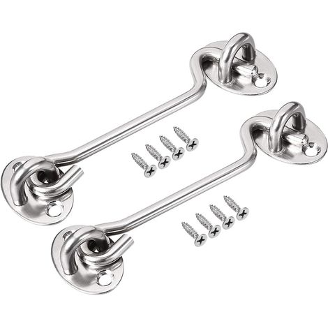 2 pièces. 4" Kabine Ösenverriegelung Tür schwenkbar Haken mit Montageschraube (1/4)