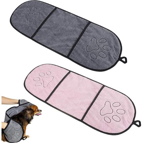 2-Piece Microfiber Dog Towel, Quick-Drying Dog Bath Towel (1/5)