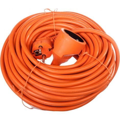 Gartenverlängerungskabel 1-fach Steckdose mit/ohne 20 m /H05VV-F 3x1,5/ orange P01120