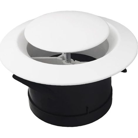 Couvercle pour conduits de ventilation, diffuseur de plafond, soupape d'alimentation d'échappement, prise d'air anémosté, couvercle pour tuyau de ventilation, 100 mm (1/5)